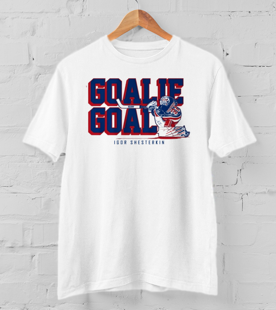 Igor Shesterkin Goalie Goal New York Rangers T-Shirt