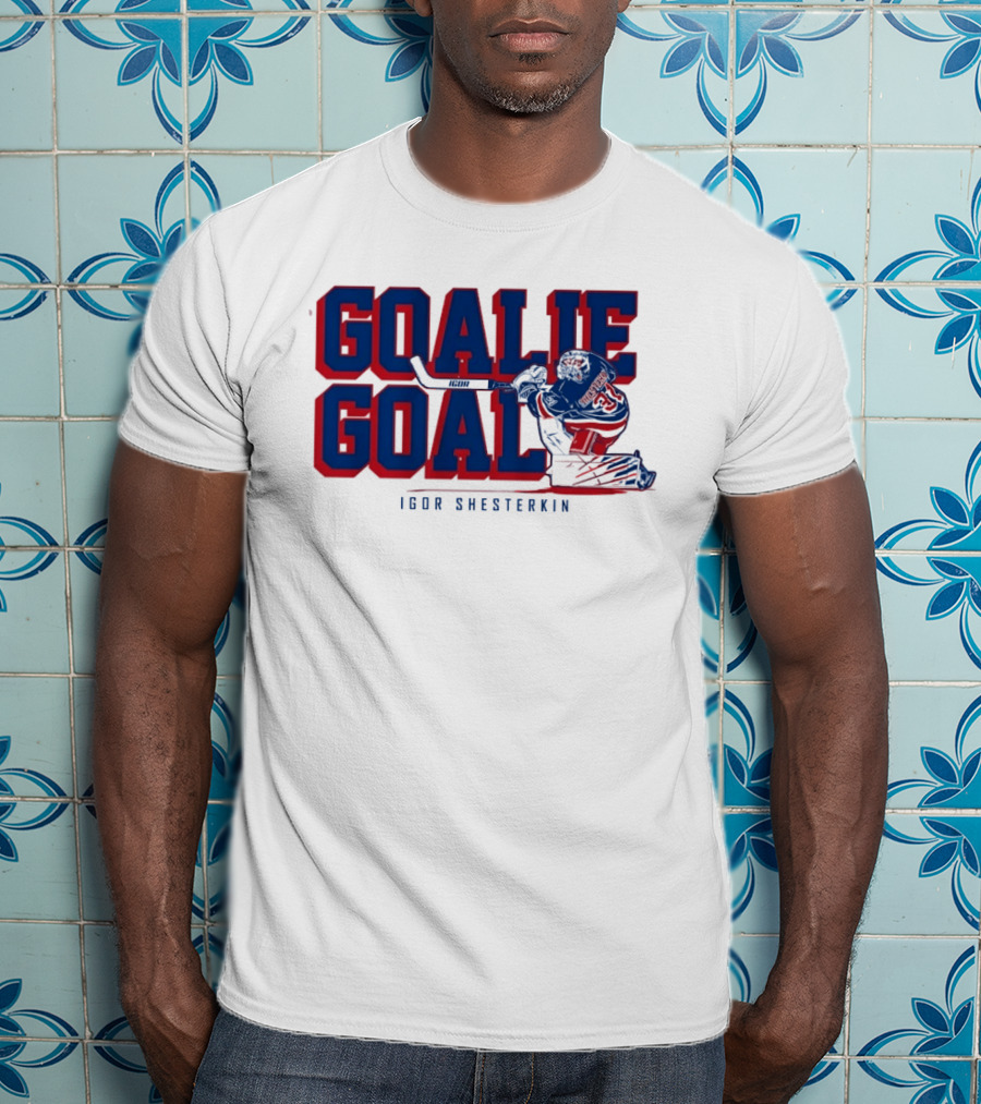 Igor Shesterkin Goalie Goal New York Rangers T-Shirt
