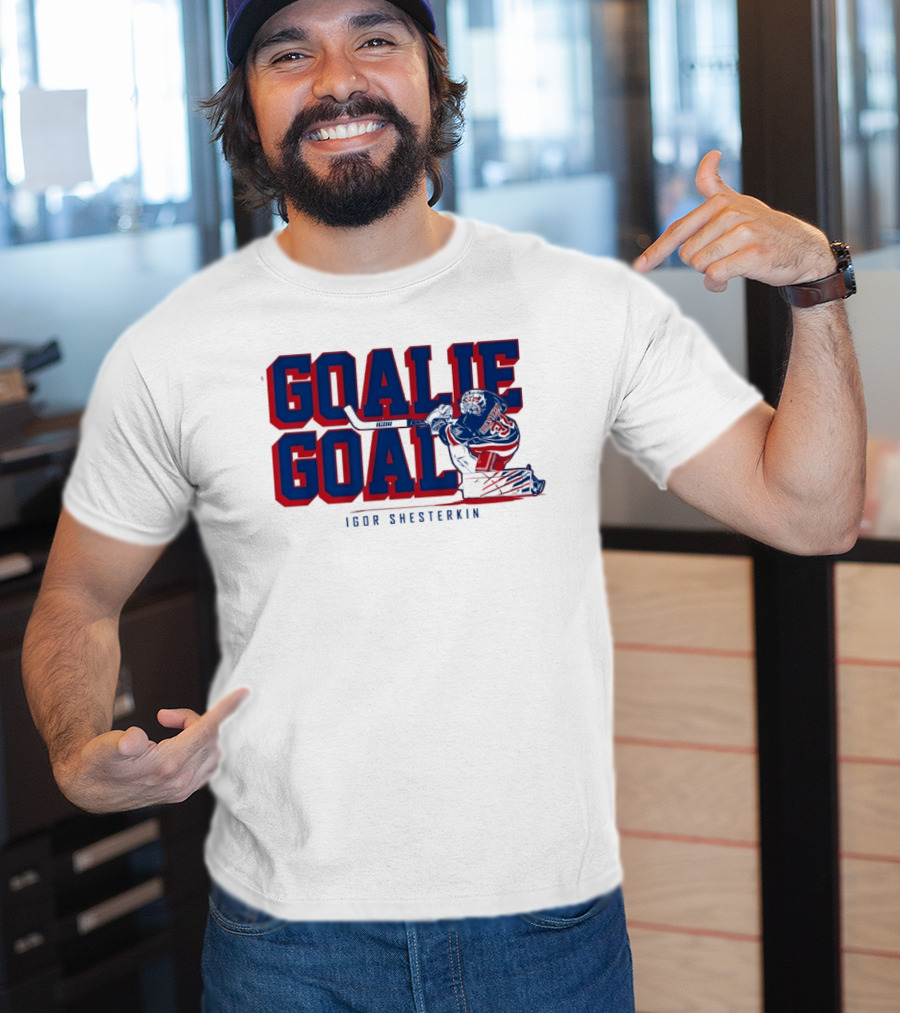 Igor Shesterkin Goalie Goal New York Rangers T-Shirt