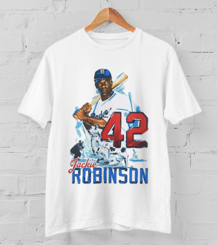 Jackie Robinson Brooklyn Dodgers Legendary Number 42 T-Shirt