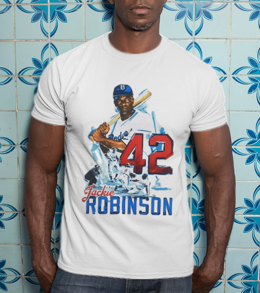 Jackie Robinson Brooklyn Dodgers Legendary Number 42 T-Shirt