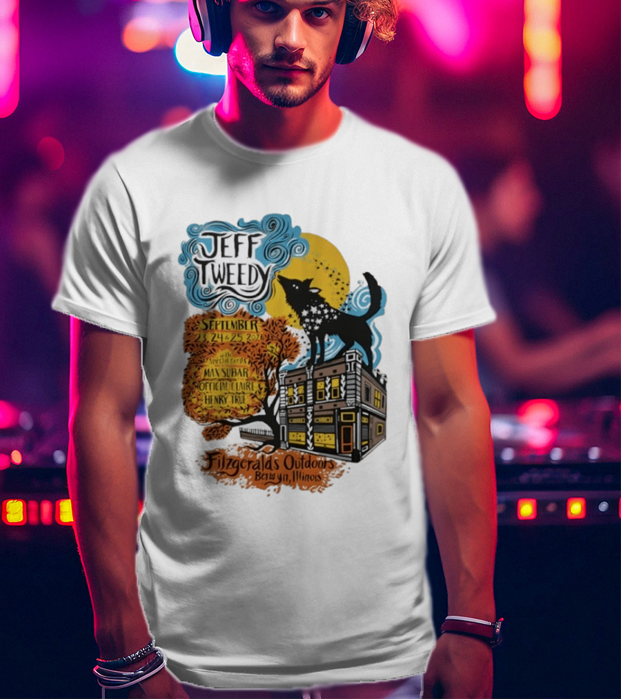 Jeff Tweedy September 24 25 2026 With Mavis Staples FitzGeralds Outdoors Berwyn Illinois T-Shirt