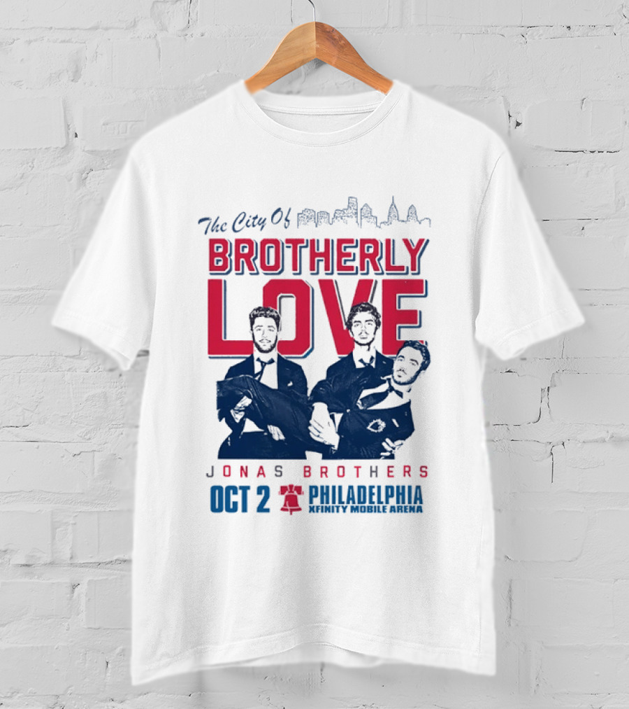 The City Of Brotherly Love Jonas Brothers Philadelphia October 2concert T-Shirt