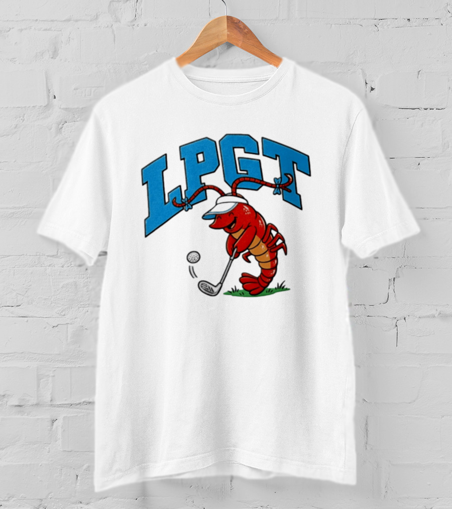 Lobster Playing Golf LPGT Fun T-Shirt