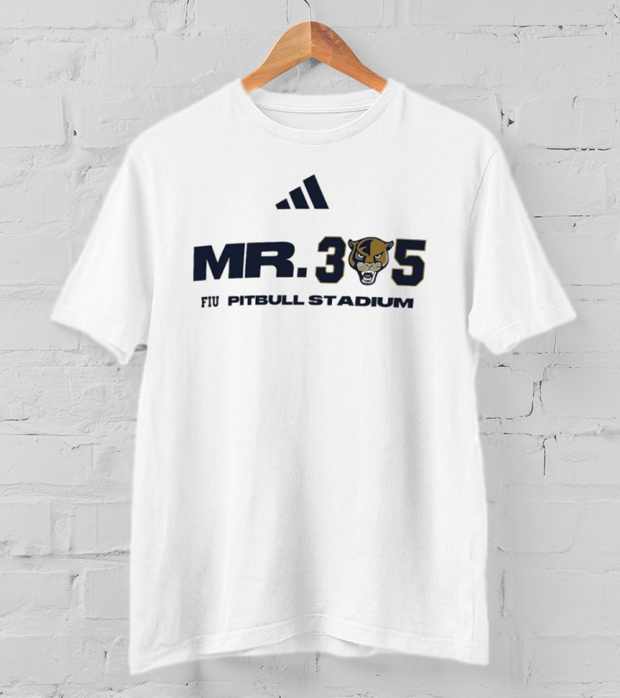 Adidas MR 305 FIU Pitbull Stadium Florida International University Panthers T-Shirt