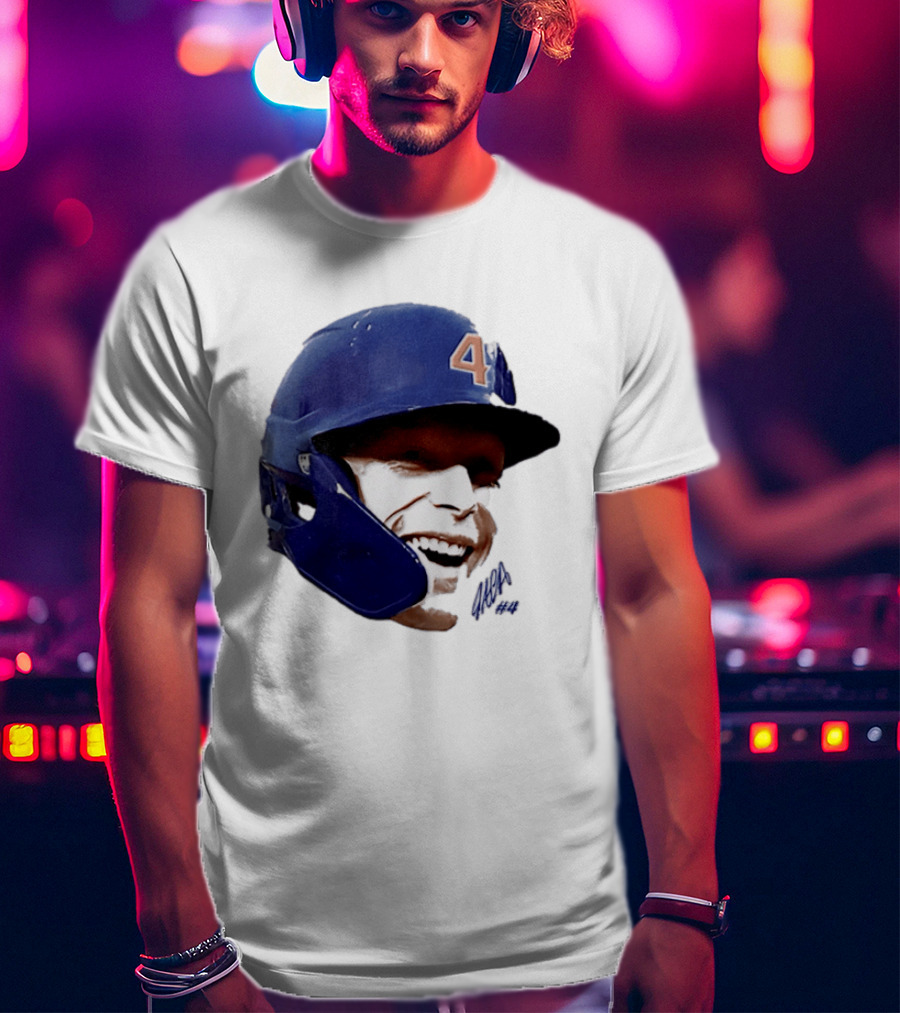 Pete Crow Armstrong Chicago Cubs Big Head Number 40 Baseball T-Shirt