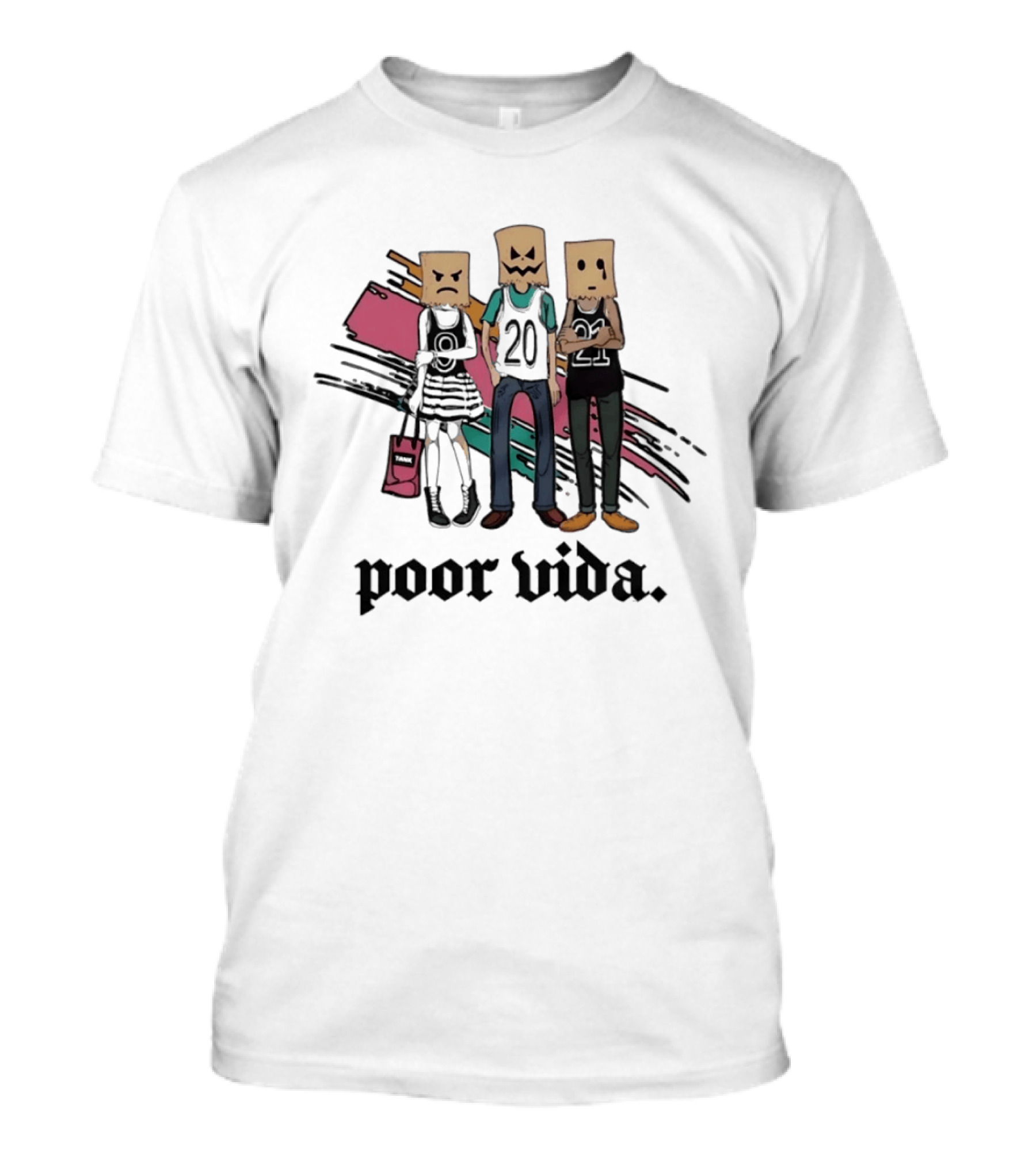 Poor Vida Paper Bag Heads 9 20 21 T-Shirt