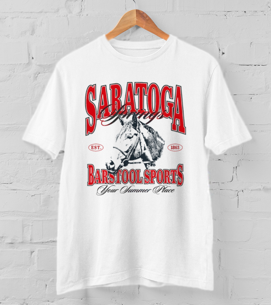 Saratoga Springs Barstool Sports Horse Racing Your Summer Place Est 1863 T-Shirt