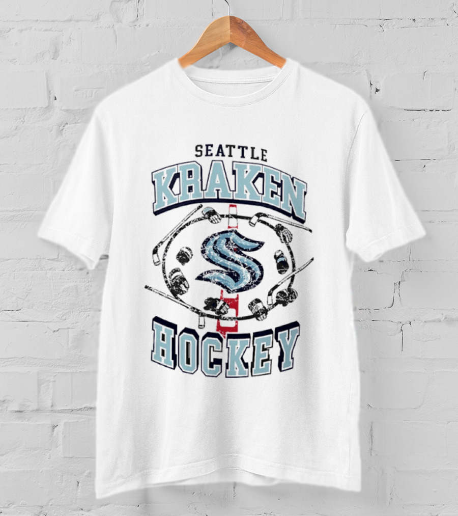 Seattle Kraken Hockey Distressed NHL Ice Rink T-Shirt