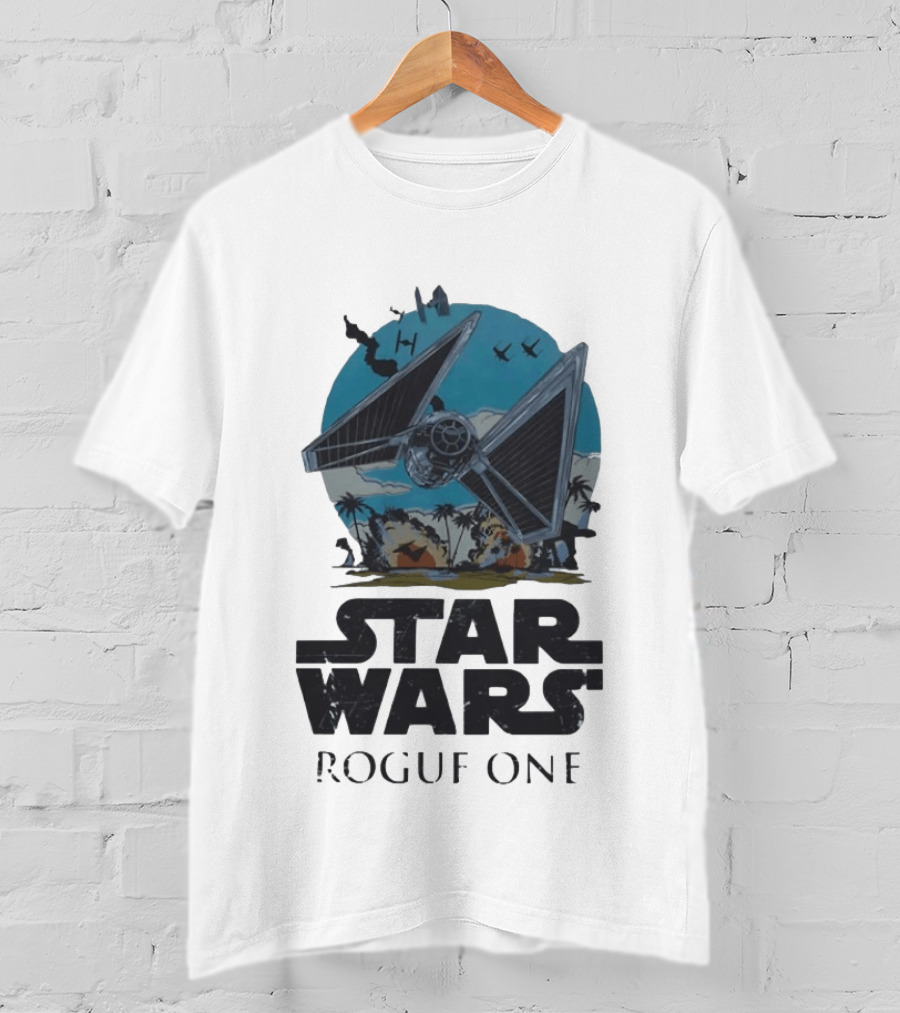 Star Wars Rogue One Tie Fighter Battle Scene T-Shirt