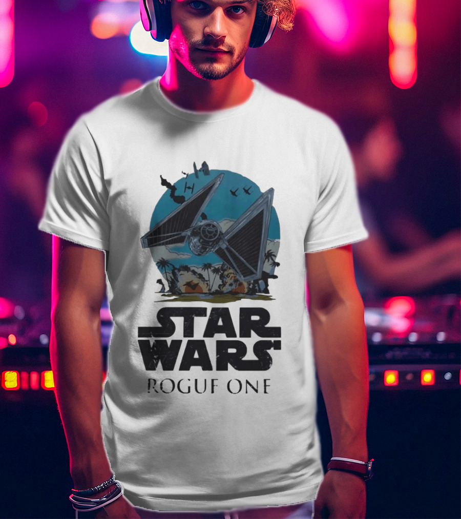 Star Wars Rogue One Tie Fighter Battle Scene T-Shirt