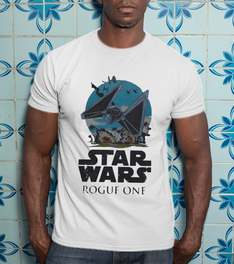 Star Wars Rogue One Tie Fighter Battle Scene T-Shirt