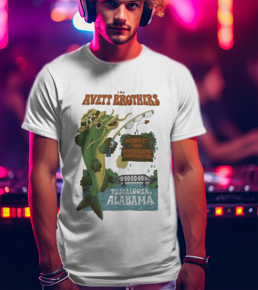 The Avett Brothers Tuscaloosa Alabama October 2nd 2026 Mercedes Benz Amphitheater Tour T-Shirt