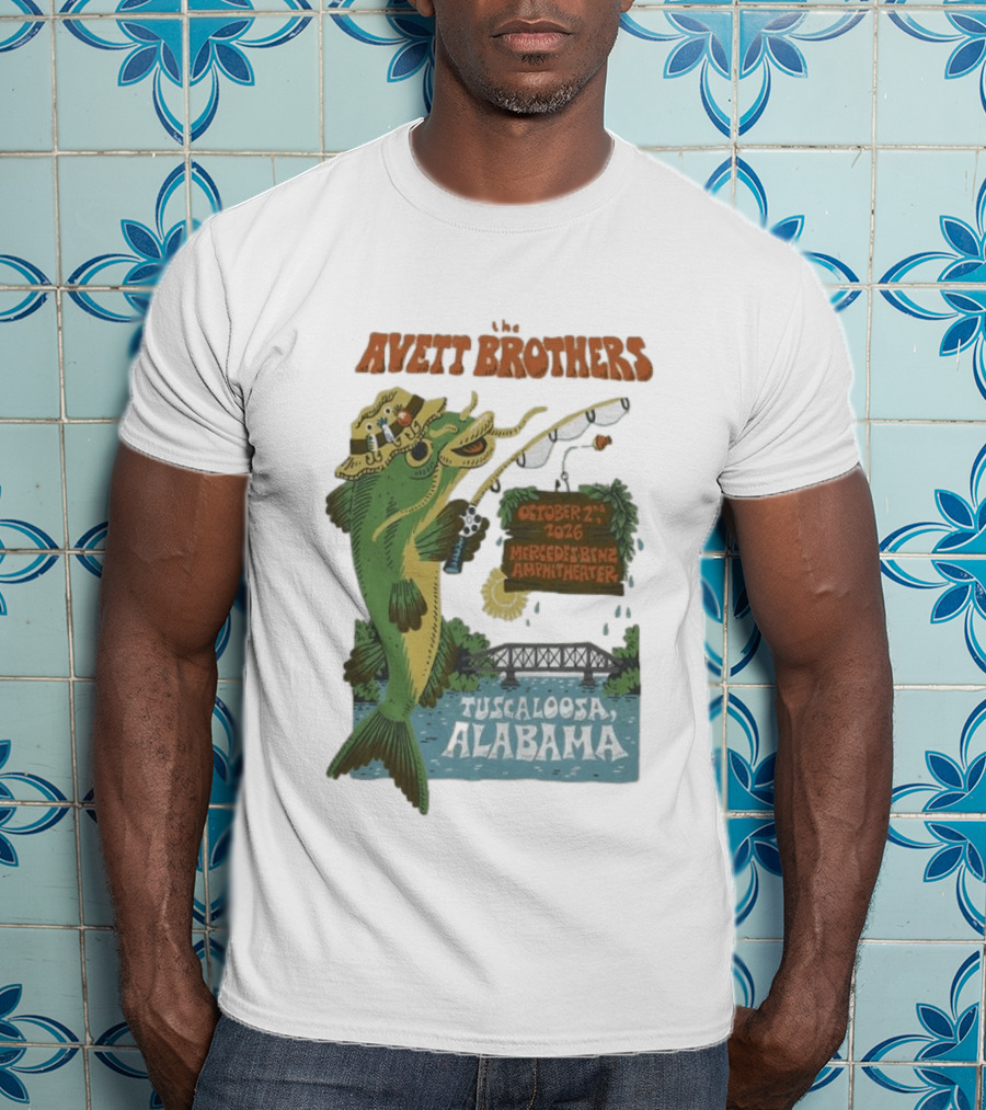 The Avett Brothers Tuscaloosa Alabama October 2nd 2026 Mercedes Benz Amphitheater Tour T-Shirt