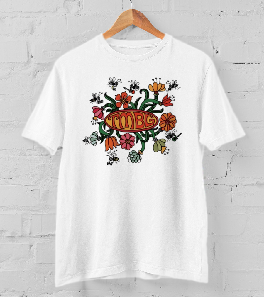 TMBG Floral Bees They Might Be Giants Alternative Rock Flowers T-Shirt