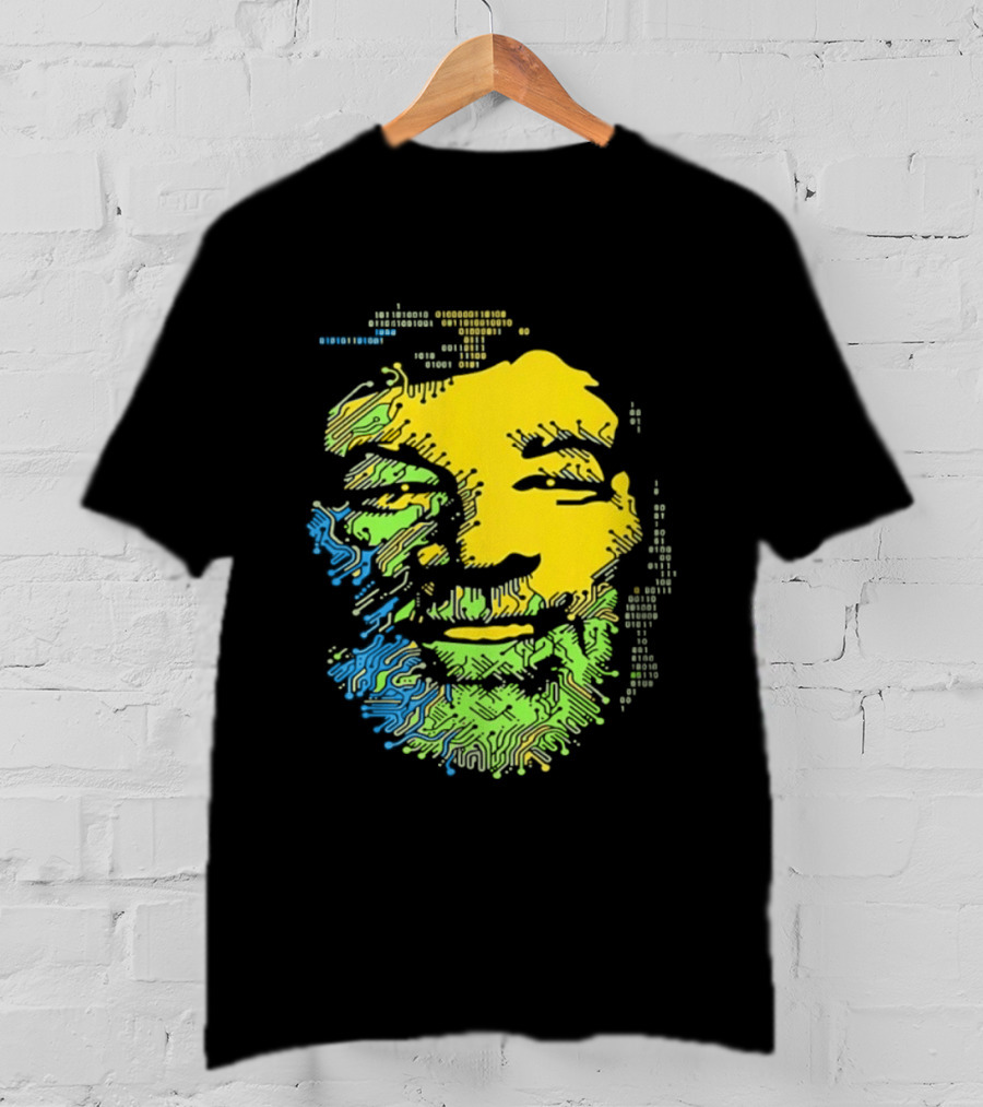 Bob Marley Reggae Circuit Face Yellow Green Blue T-Shirt