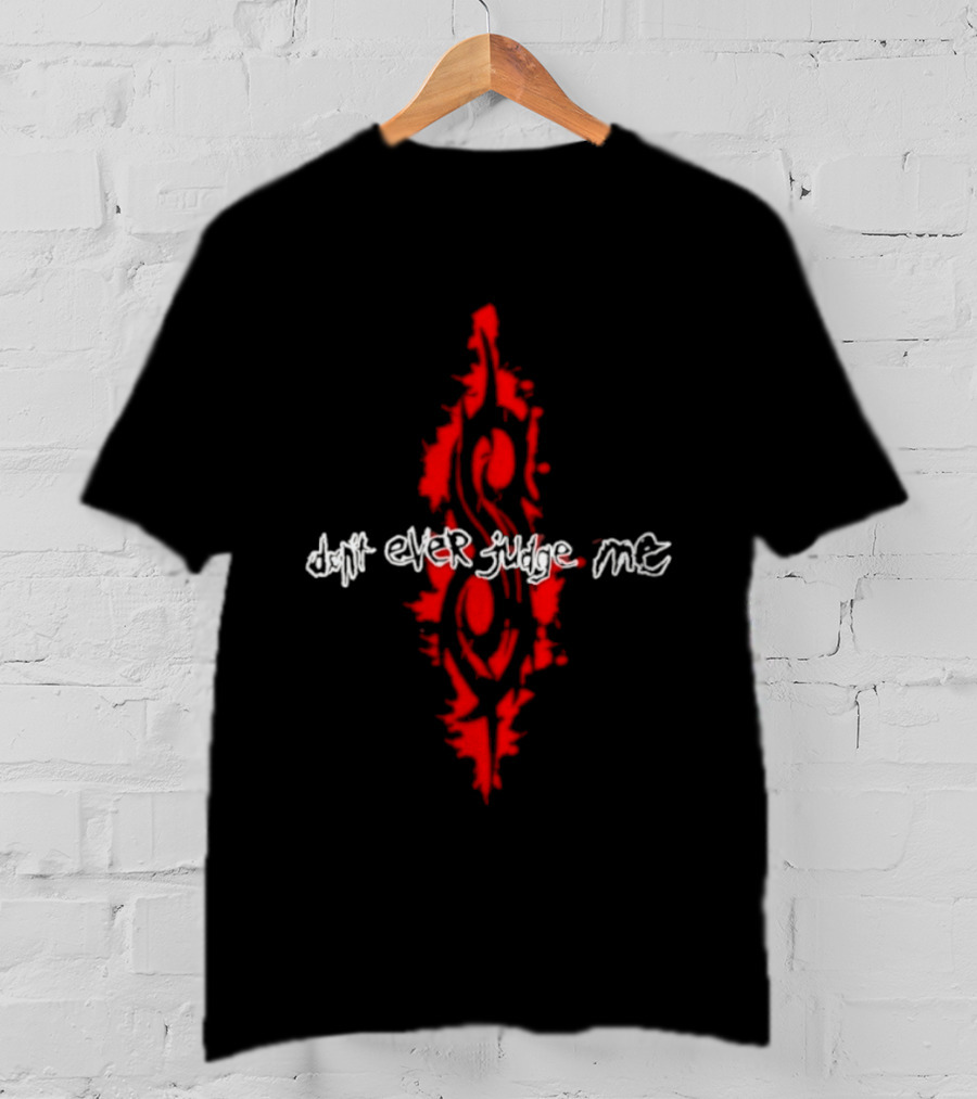 Slipknot Don't Ever Judge Me Red S Symbol Heavy Metal T-Shirt