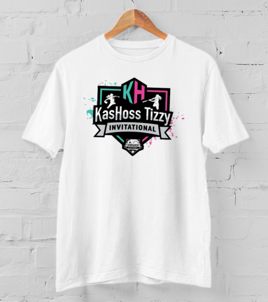 KasHoss Tizzy Invitational Softball Event KH Logo With Colorful Splash T-Shirt