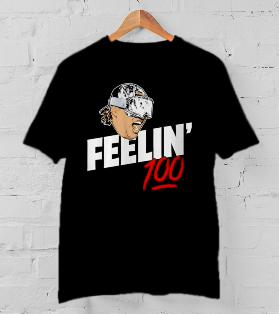 Feelin' 100 Ski Goggles Winter Sports Mood T-Shirt