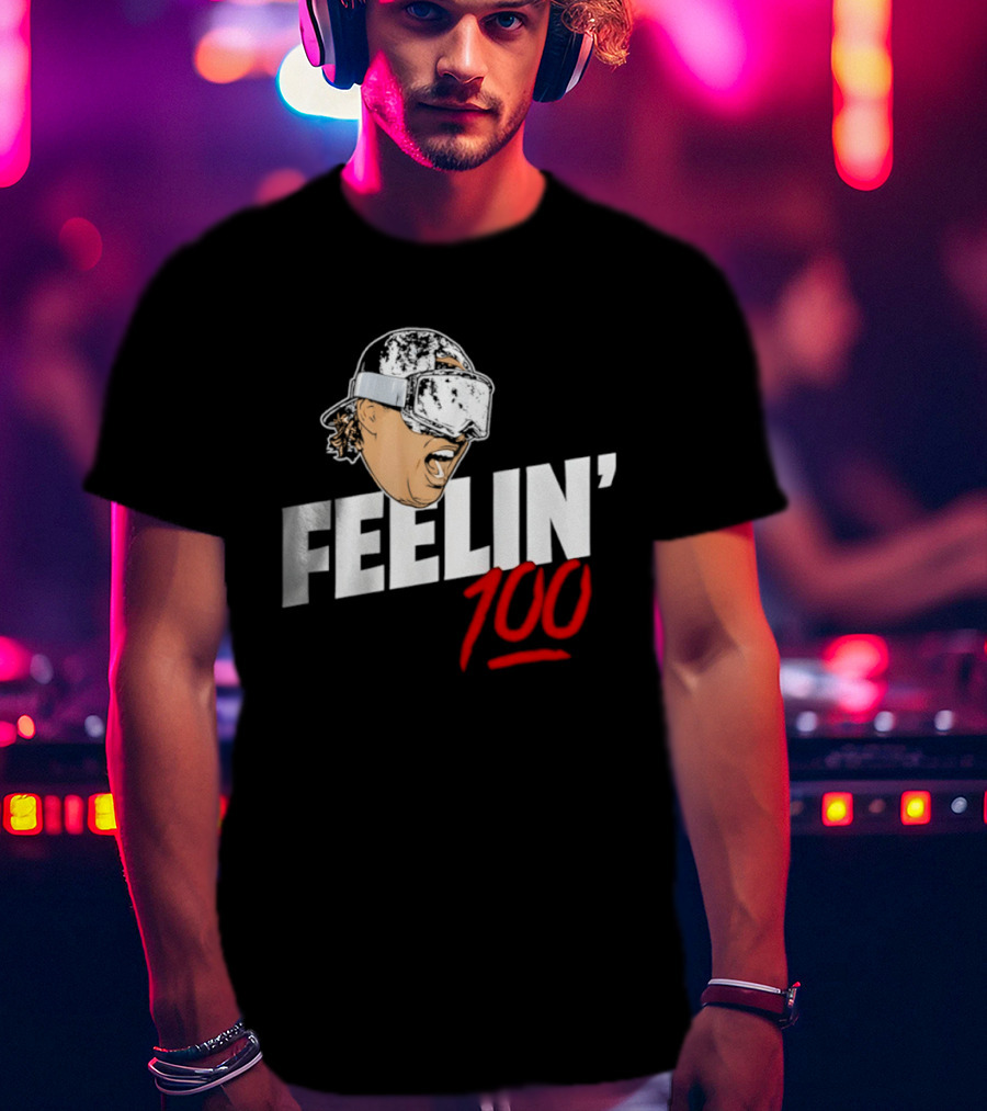 Feelin' 100 Ski Goggles Winter Sports Mood T-Shirt