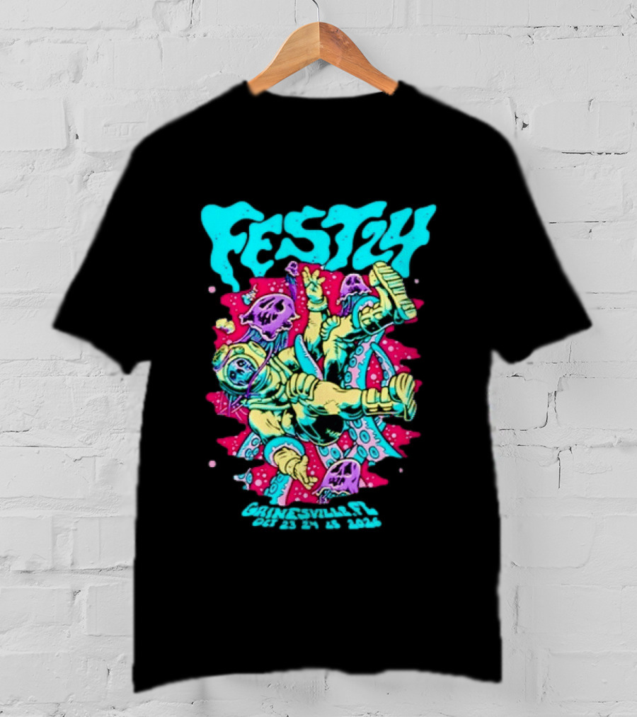 Fest 24 Gainesville FL October 23 25 2026 Astronaut And Jellyfish T-Shirt