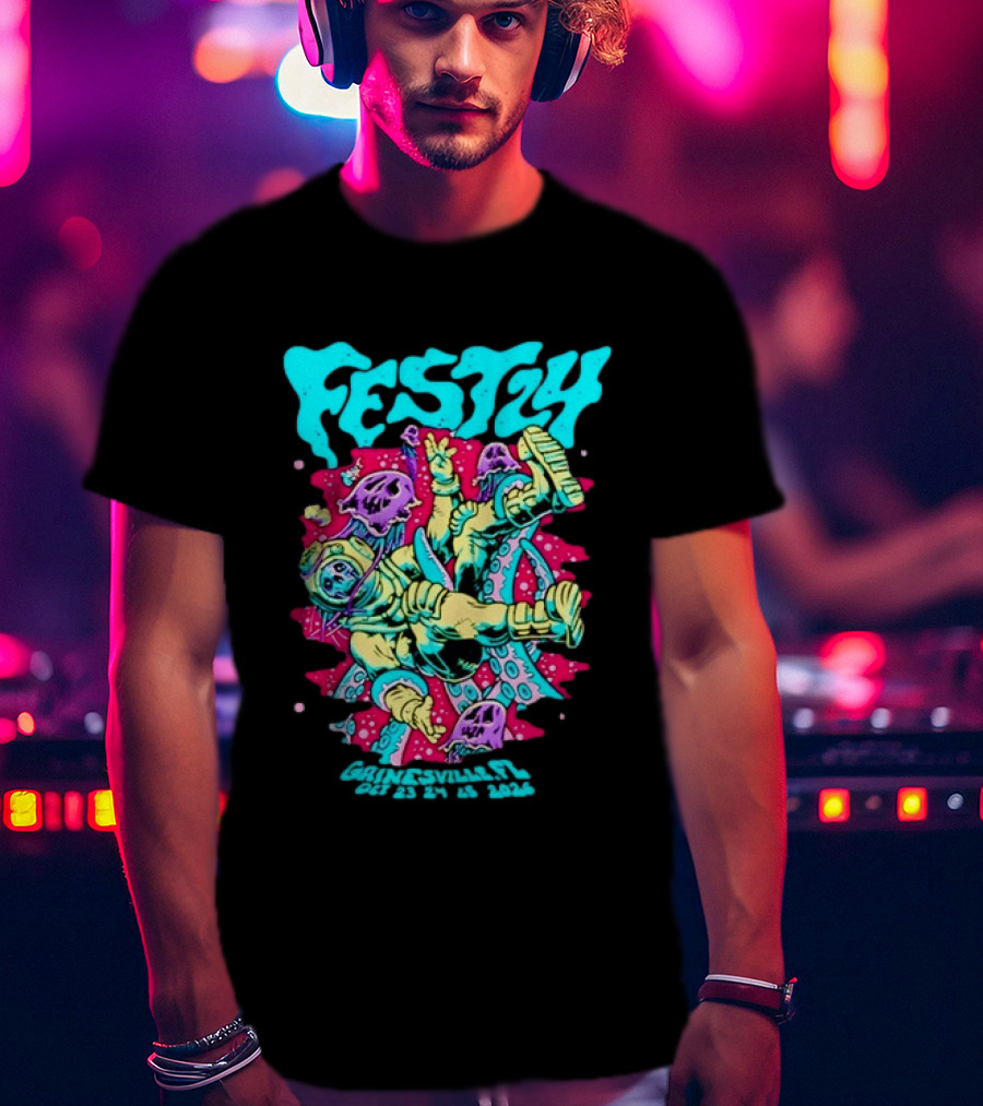 Fest 24 Gainesville FL October 23 25 2026 Astronaut And Jellyfish T-Shirt