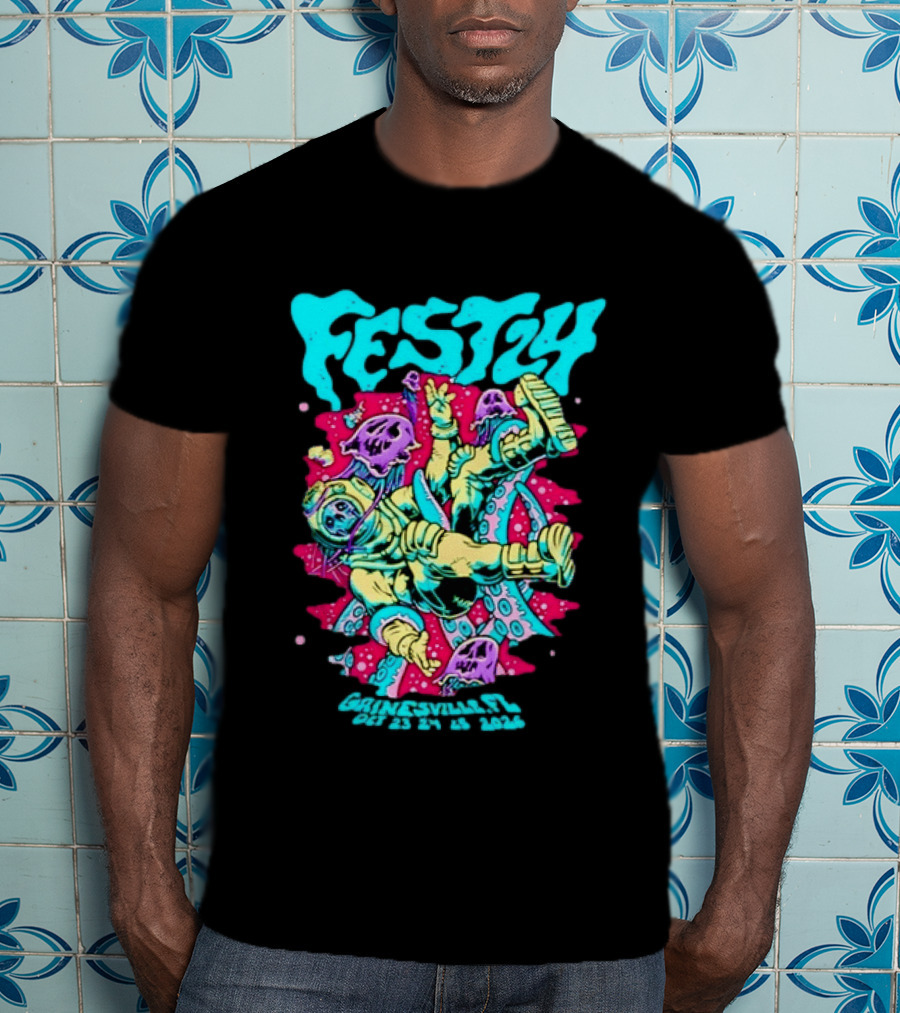 Fest 24 Gainesville FL October 23 25 2026 Astronaut And Jellyfish T-Shirt