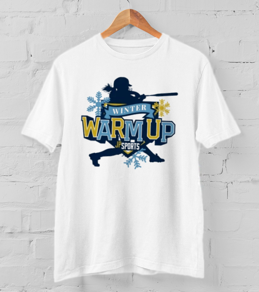 Winter Warm Up JP Sports Softball Snowflakes Batter T-Shirt