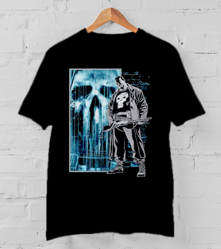 The Punisher Skull Vigilante Trench Coat T-Shirt