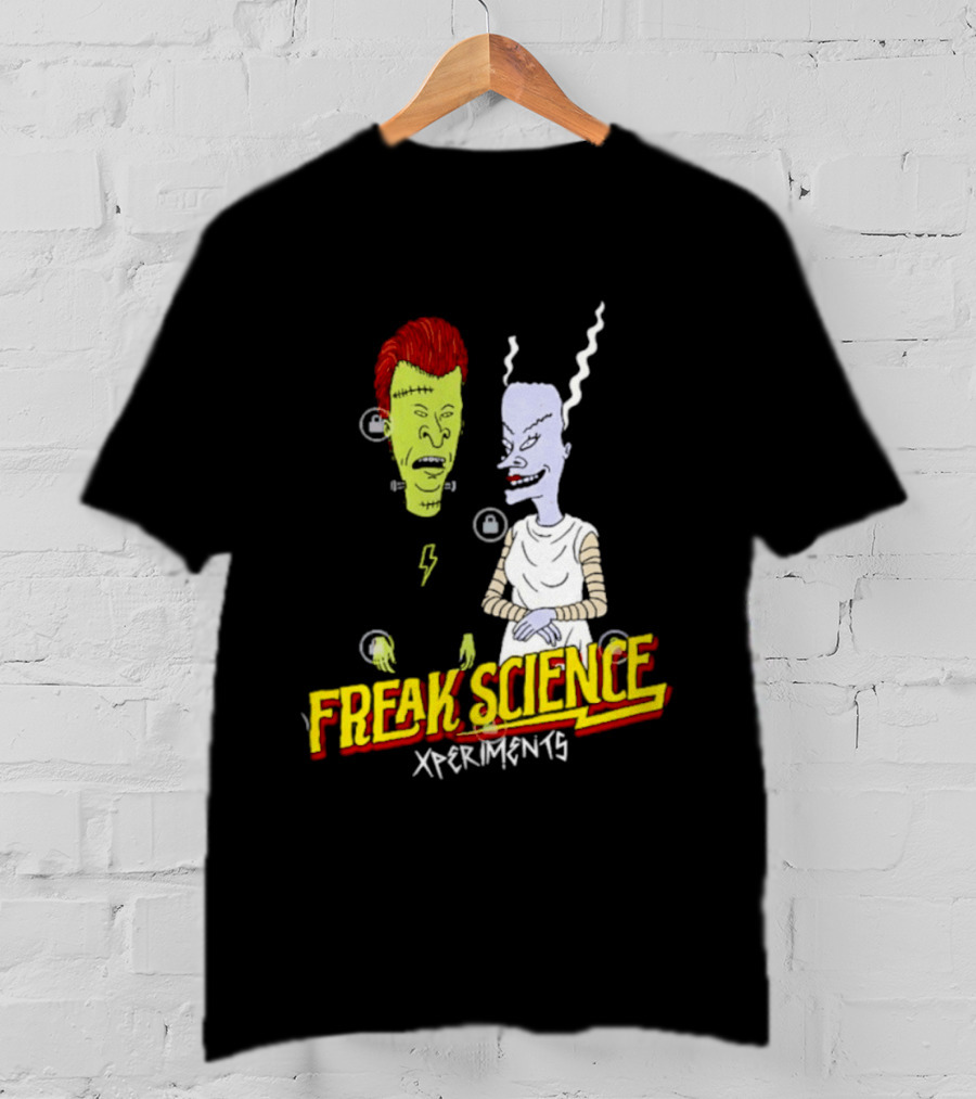 Frankenstein Bride Beavis Butt Head Freak Science Xperiments T-Shirt