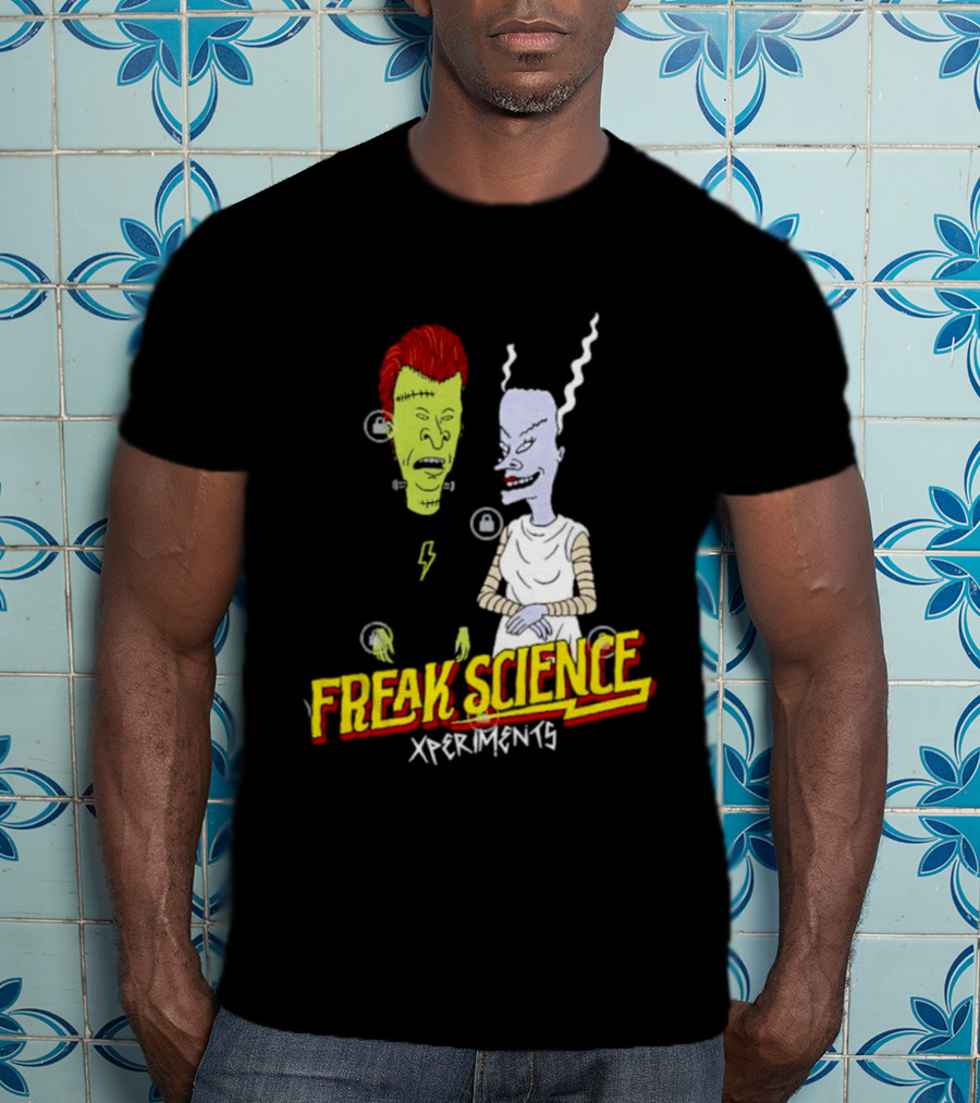 Frankenstein Bride Beavis Butt Head Freak Science Xperiments T-Shirt