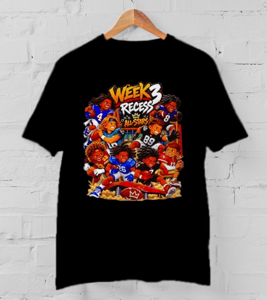 Week 3 Recess All Stars Football Players Chibi NFL T-Shirt