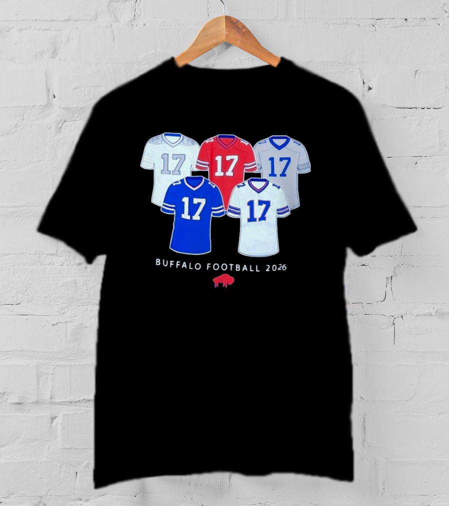 Buffalo Football 2026 Josh Allen 17 Jersey Collection T-Shirt