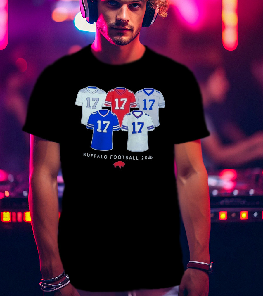 Buffalo Football 2026 Josh Allen 17 Jersey Collection T-Shirt