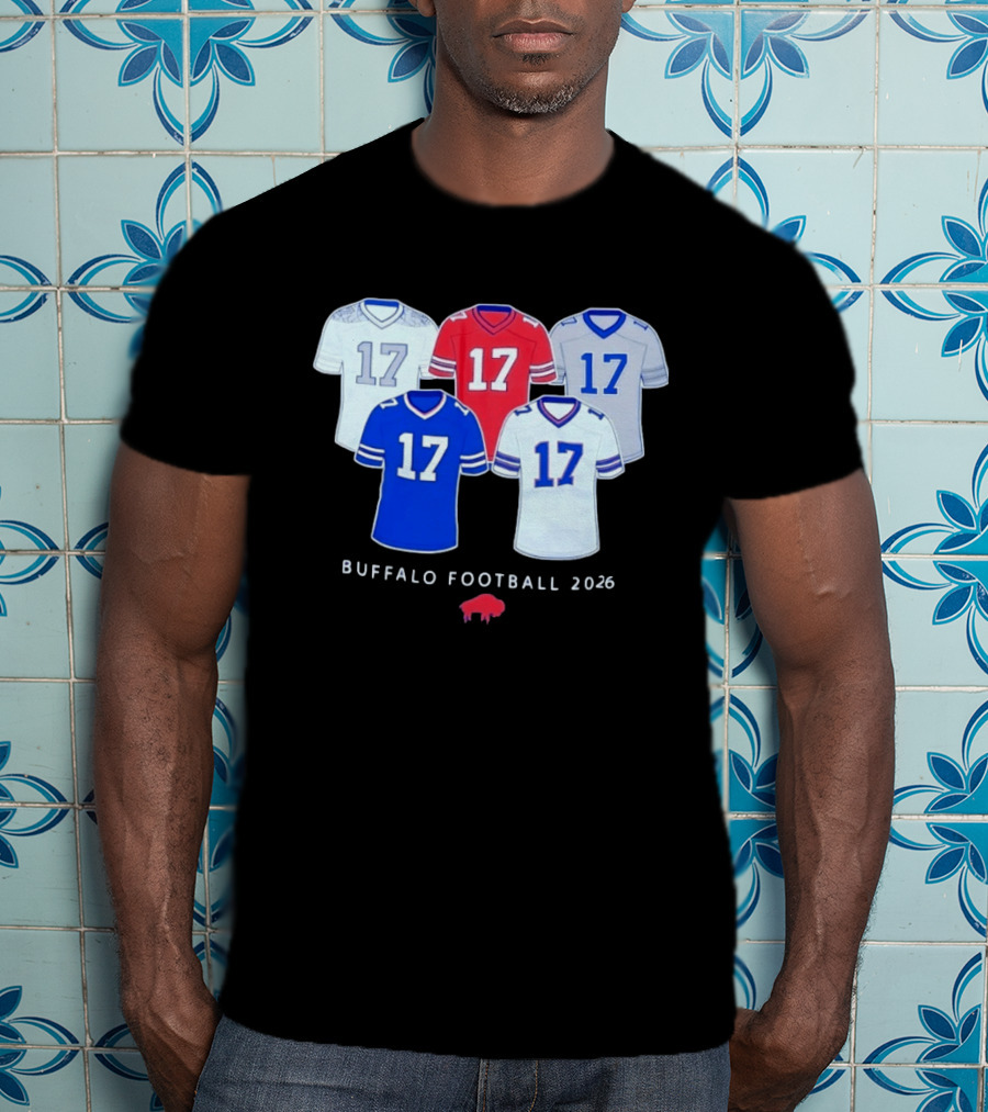 Buffalo Football 2026 Josh Allen 17 Jersey Collection T-Shirt