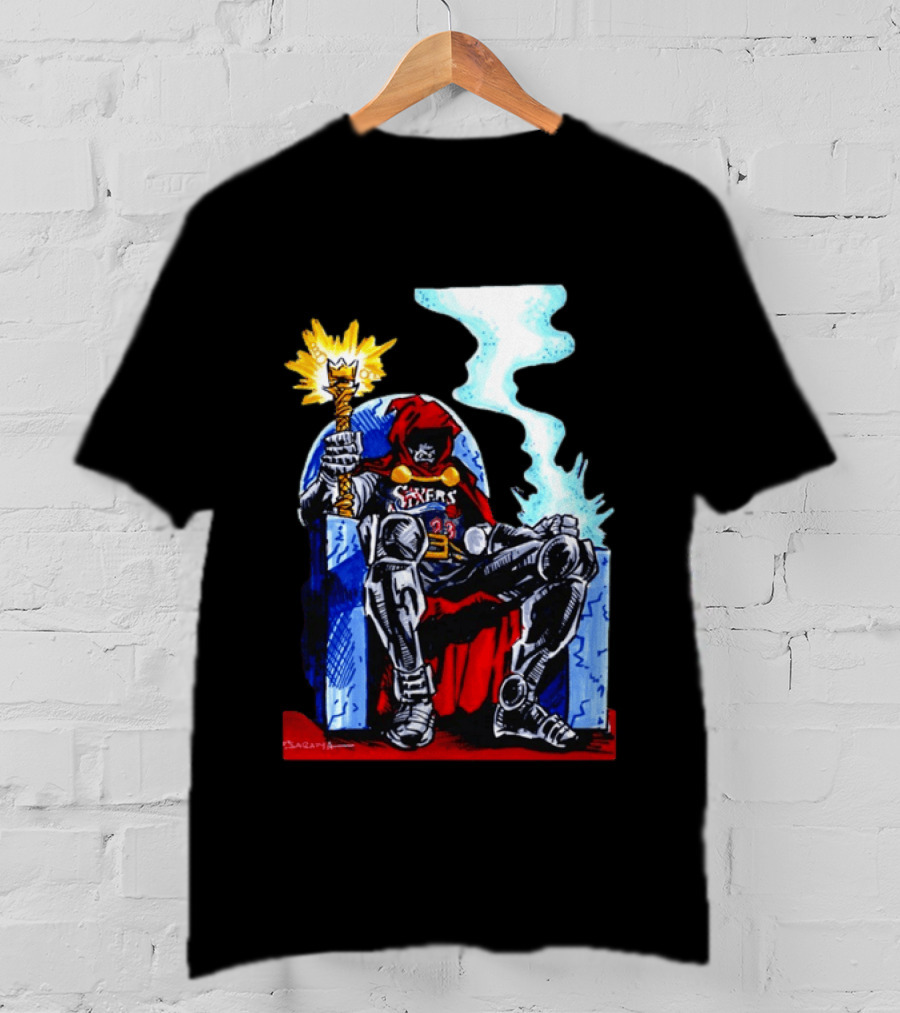 LeDoom Sixers 76ers Lebron James Throne King Iconic NBA T-Shirt