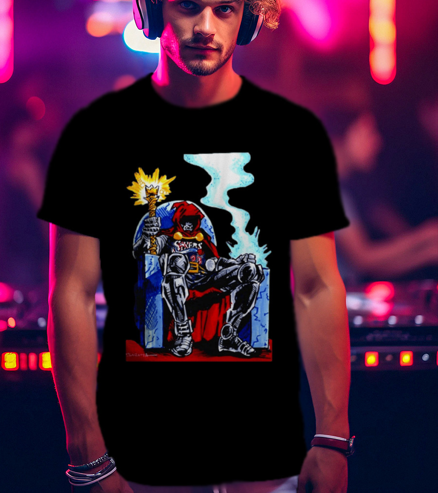 LeDoom Sixers 76ers Lebron James Throne King Iconic NBA T-Shirt