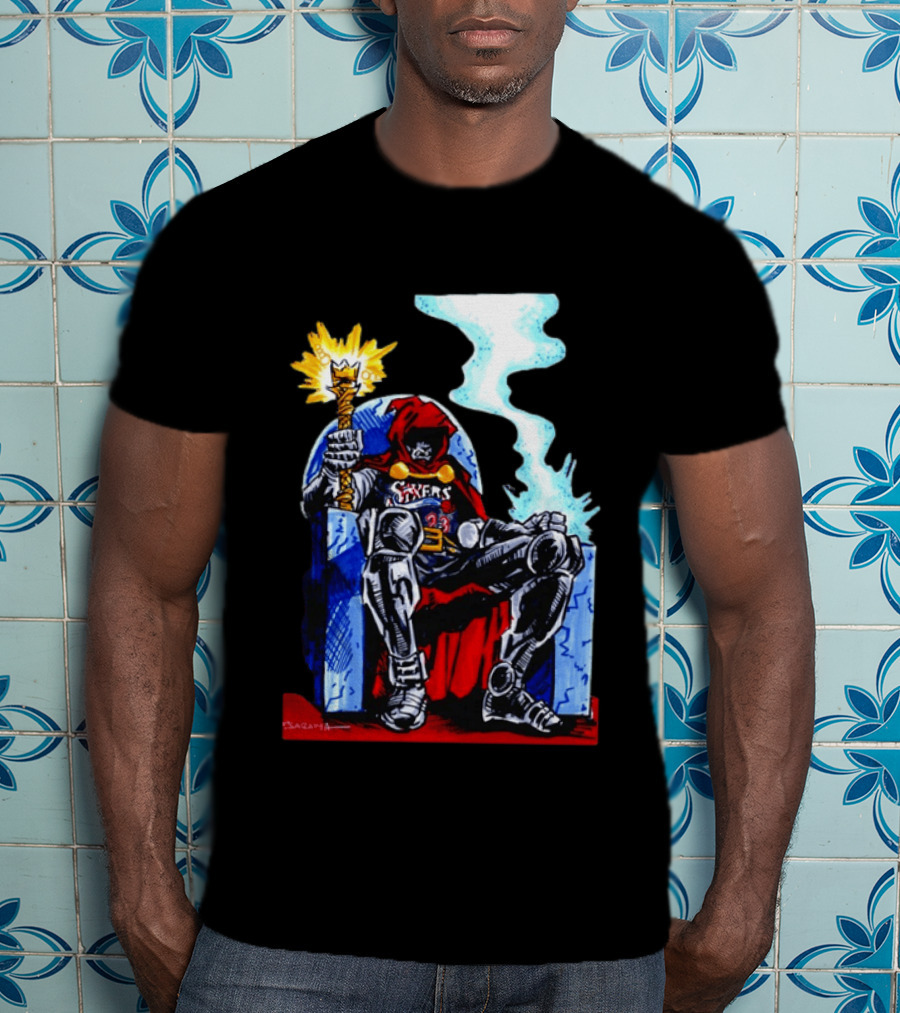 LeDoom Sixers 76ers Lebron James Throne King Iconic NBA T-Shirt