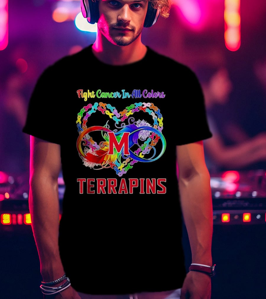 Maryland Terrapins Fight Cancer In All Colors Terrapins T-Shirt