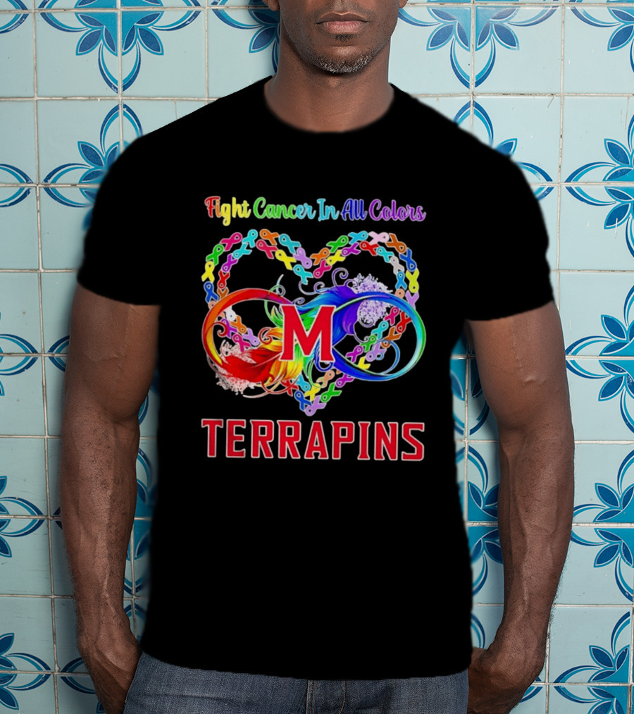 Maryland Terrapins Fight Cancer In All Colors Terrapins T-Shirt