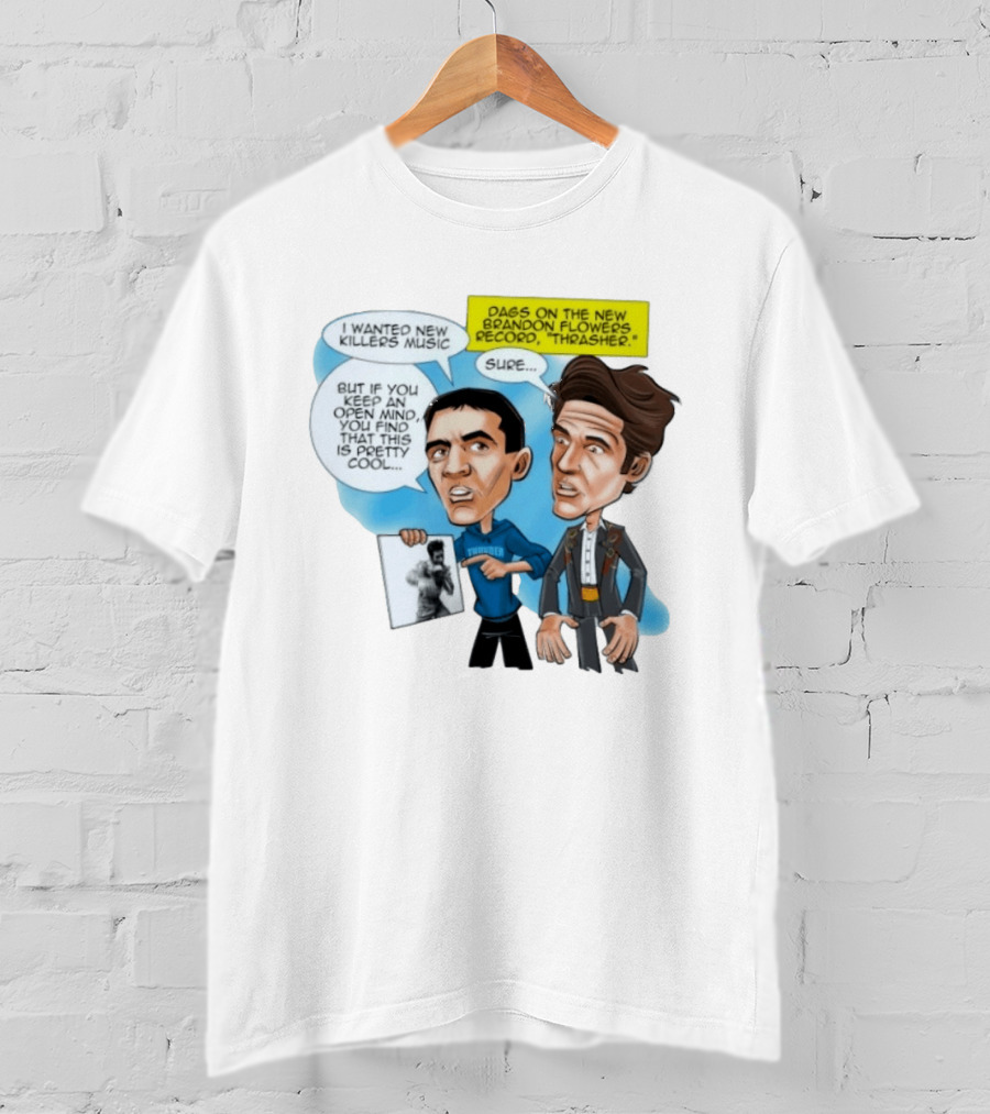 Mark Daigneault Thunder Talks Brandon Flowers Record Thrasher Caricature T-Shirt