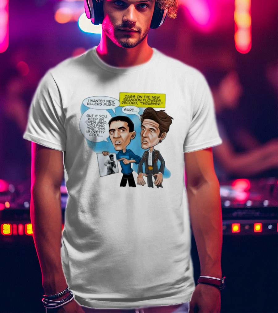 Mark Daigneault Thunder Talks Brandon Flowers Record Thrasher Caricature T-Shirt