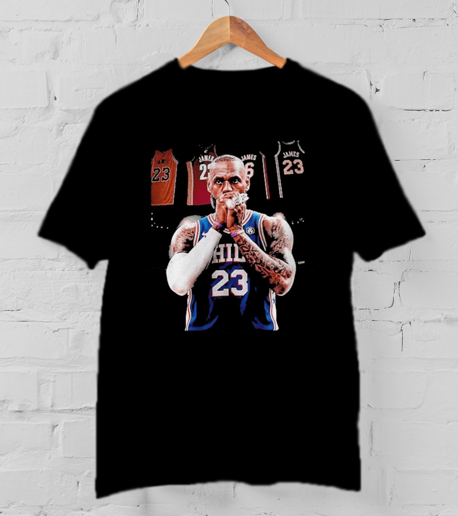 Lebron James 23 Rings Philadelphia 76ers Basketball NBA 2026 T-Shirt