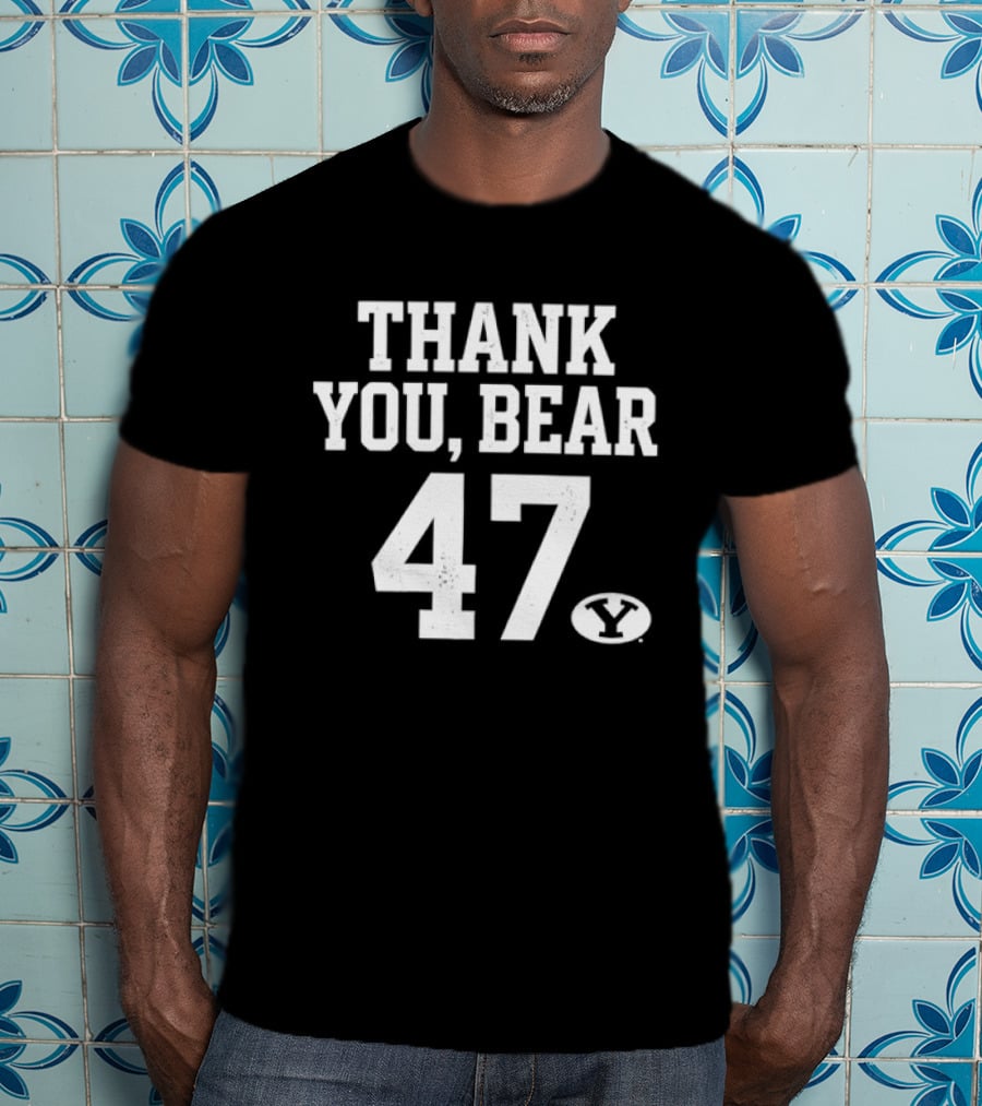 Brigham Young University Thank You Bear 47 NCAA Football Y T-Shirt