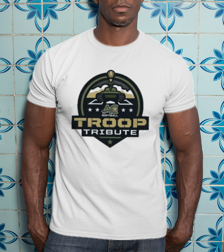 7th Annual ACS Softball Troop Tribute Tank Logo Stars T-Shirt