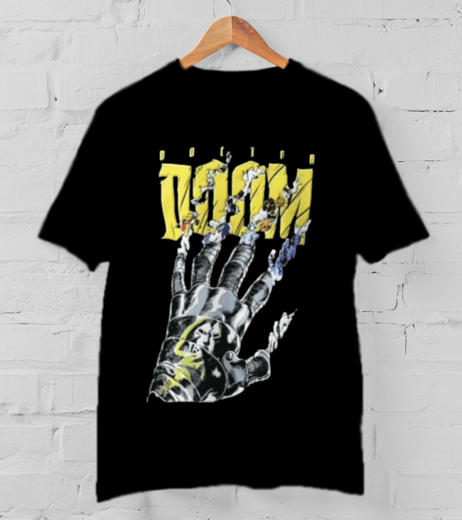 Marvel Doom Metal Gauntlet Ripping Through Paper T-Shirt