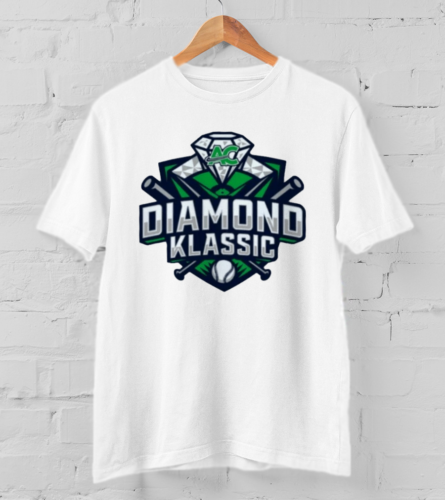 10th Annual ACS Diamond Klassic Softball Event Logo With Crossed Bats And Diamond T-Shirt