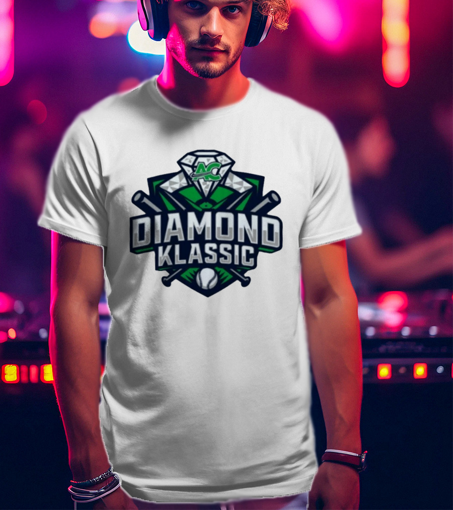 10th Annual ACS Diamond Klassic Softball Event Logo With Crossed Bats And Diamond T-Shirt