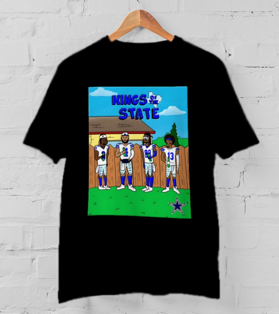 Kings Of The State Ceedee Lamb Dak Prescott Micah Parsons Dallas Cowboys Comic T-Shirt