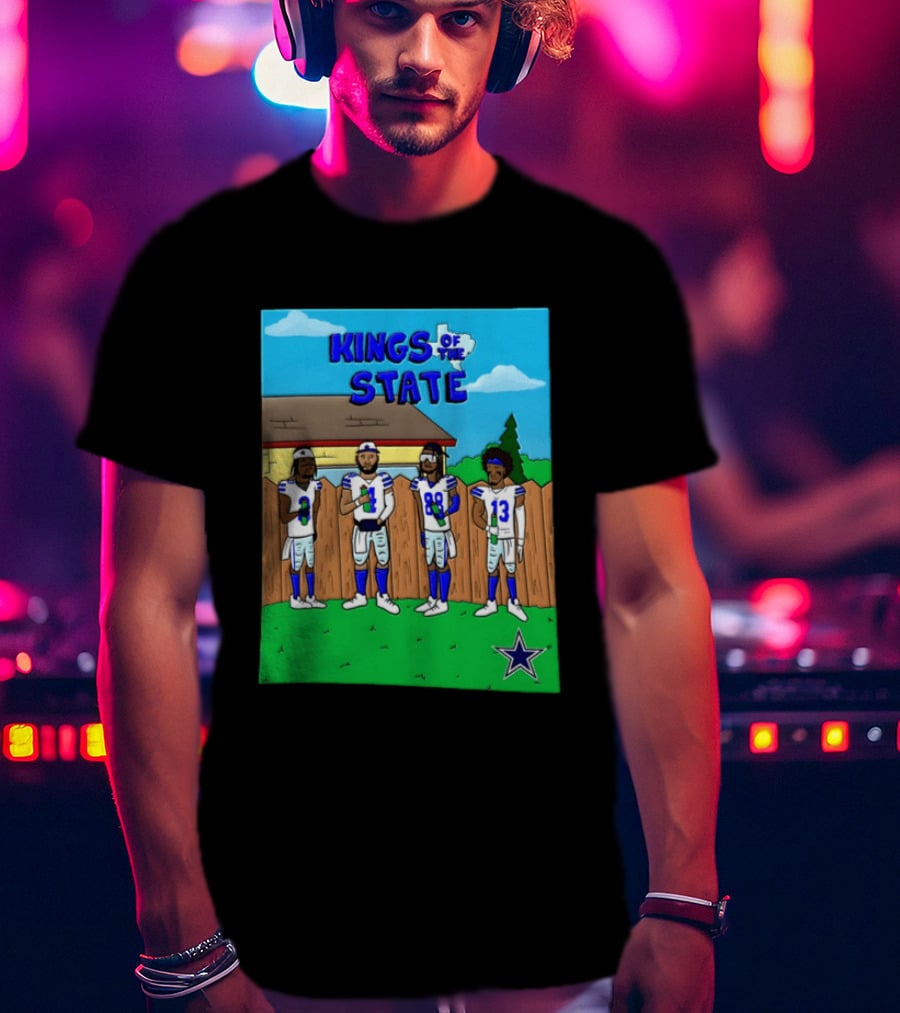 Kings Of The State Ceedee Lamb Dak Prescott Micah Parsons Dallas Cowboys Comic T-Shirt